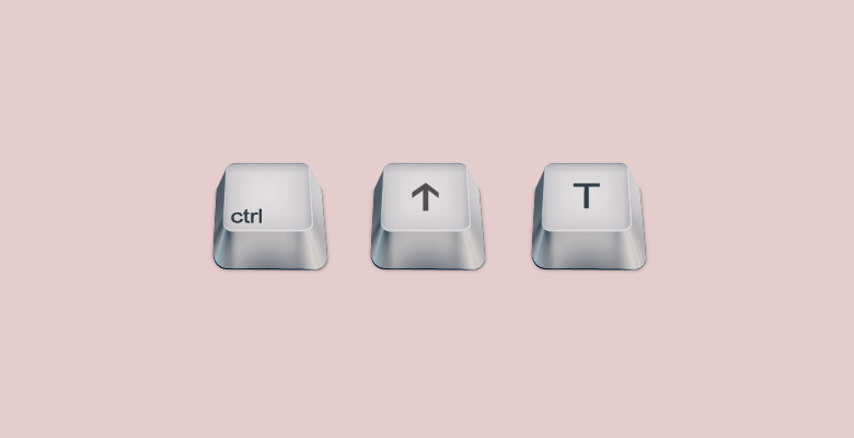 Комбинация клавиш Ctrl+Shift+T